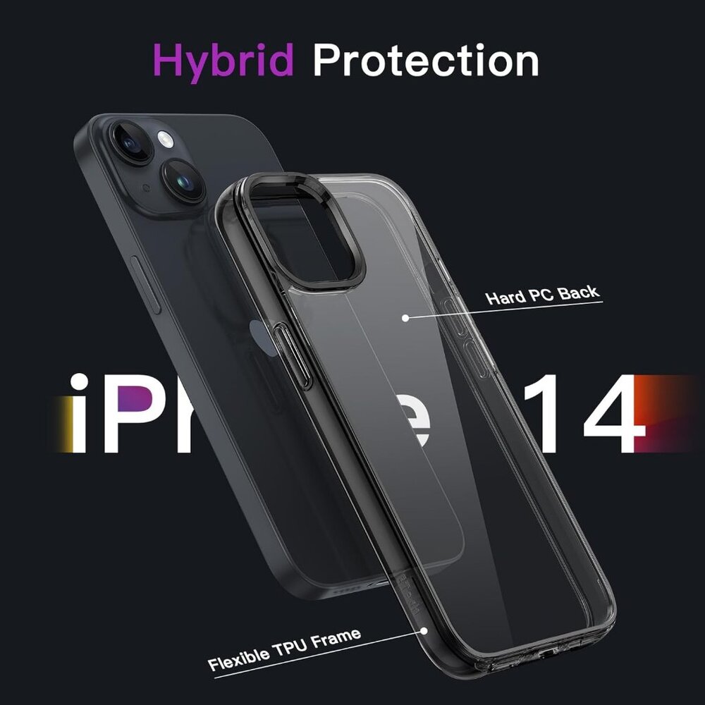 NEW iPhone 14 6.1-Inch, Non-Yellowing Shockproof Phone Bumper Cover